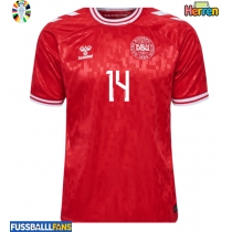 Dänemark Mikkel Damsgaard #14 Heimtrikot EM 2024 Kurzarm